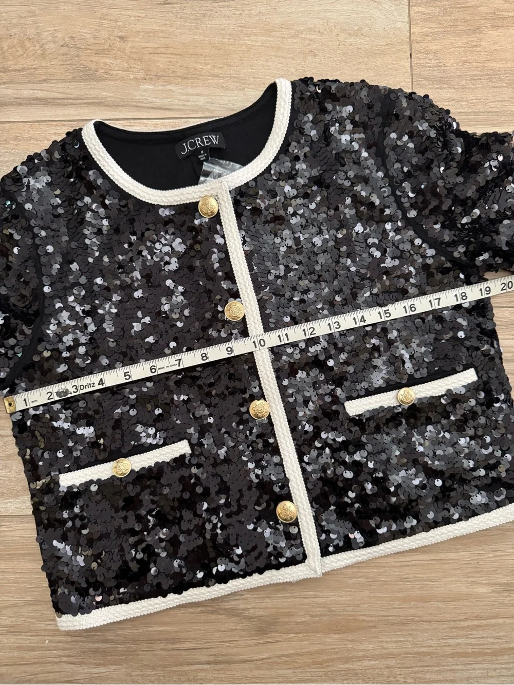 J.Crew Mariner Jersey Lady Jacket with Sequins Size Medium